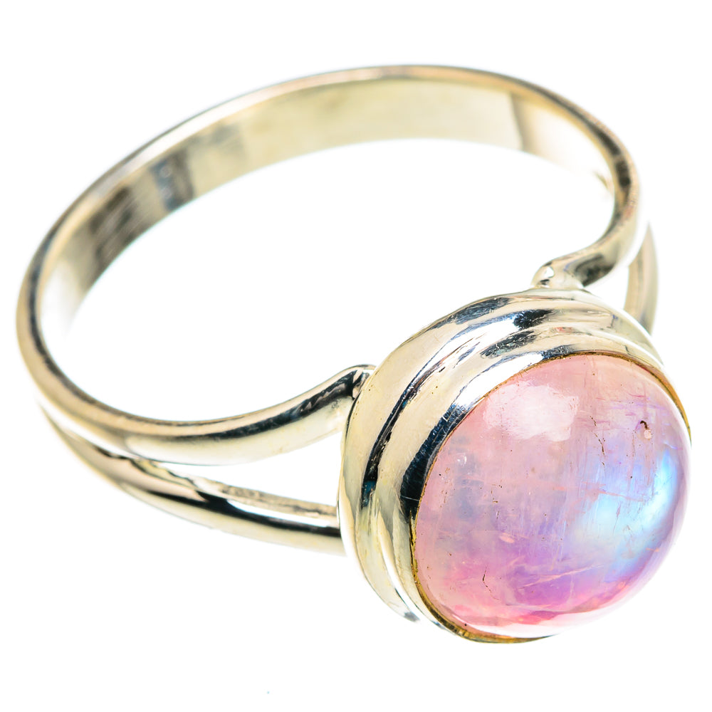 Pink Moonstone Rings handcrafted by Anasilvercos - RING84605