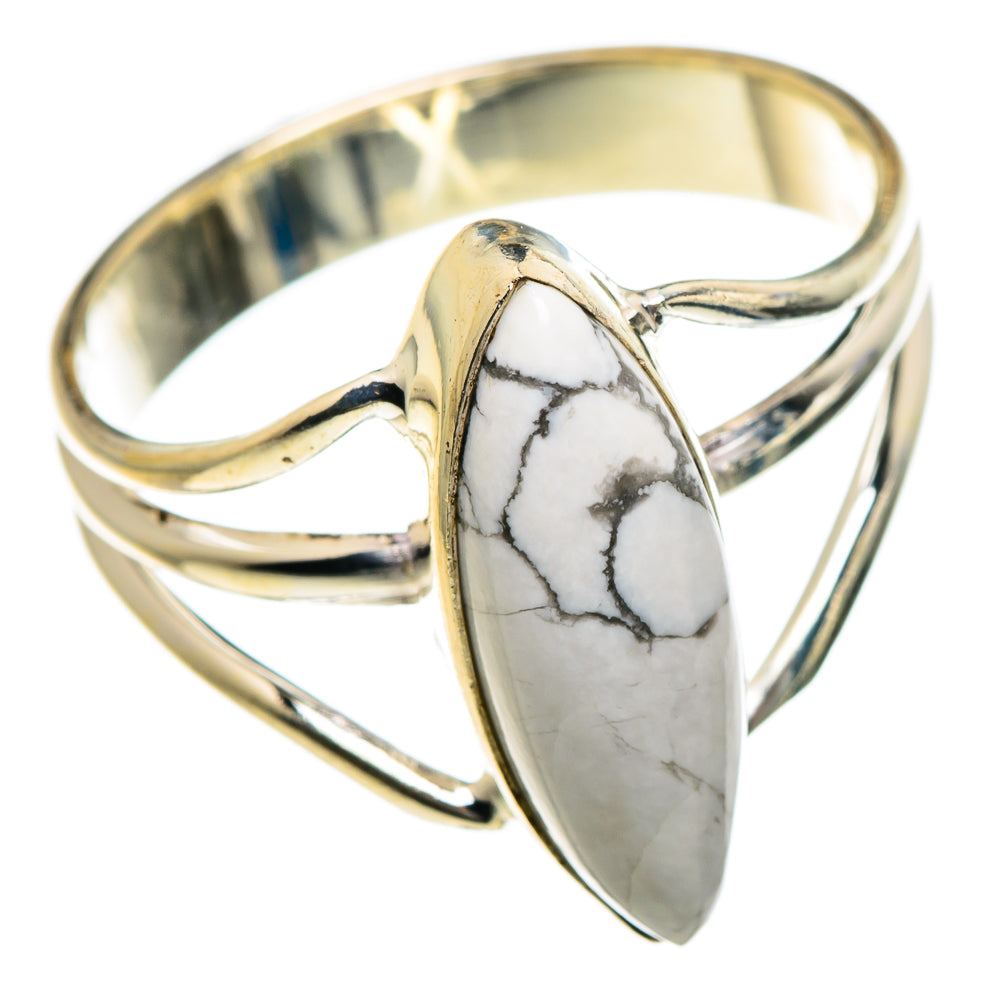 Howlite Rings handcrafted by Anasilvercos - RING84619