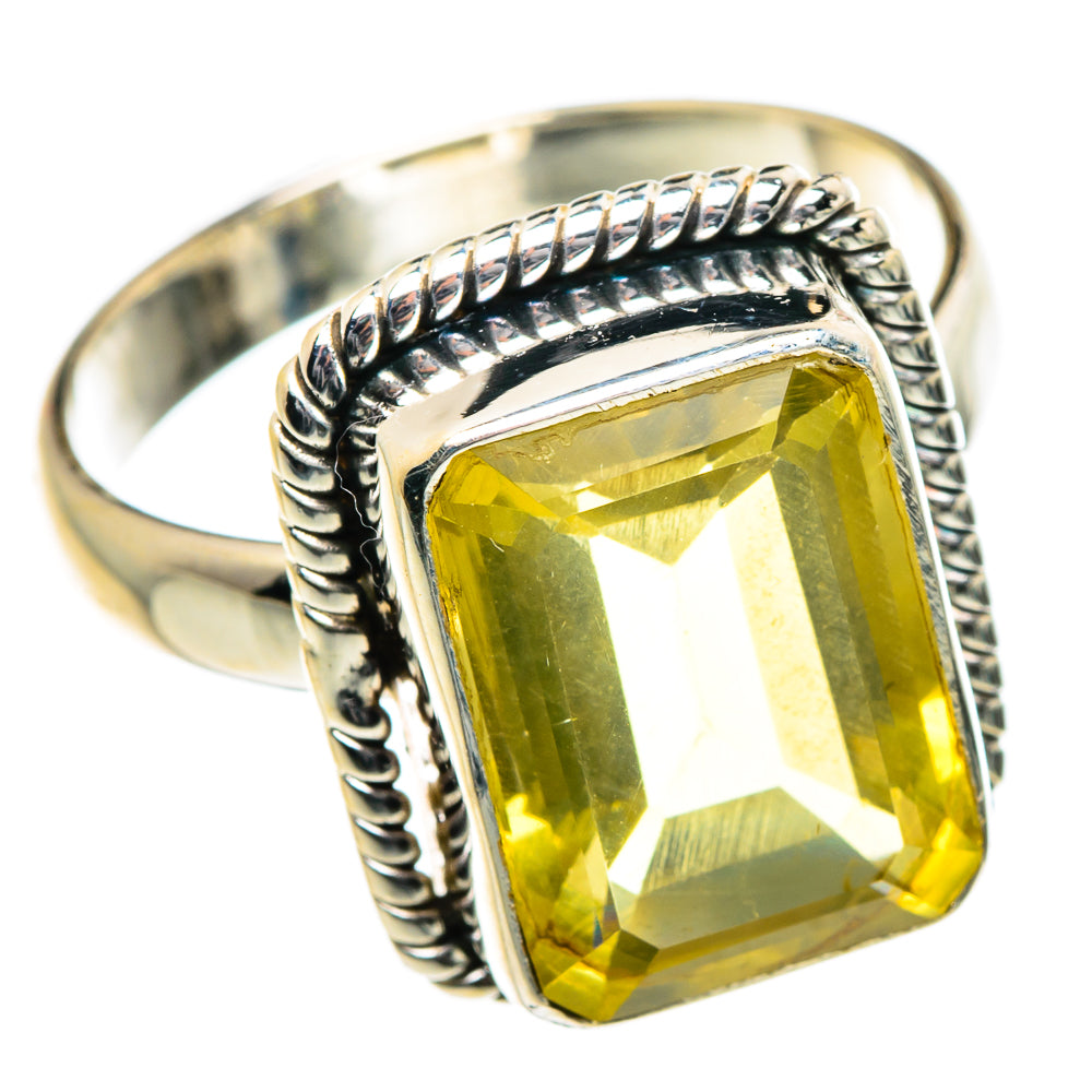 Lemon Quartz Rings handcrafted by Anasilvercos - RING84622