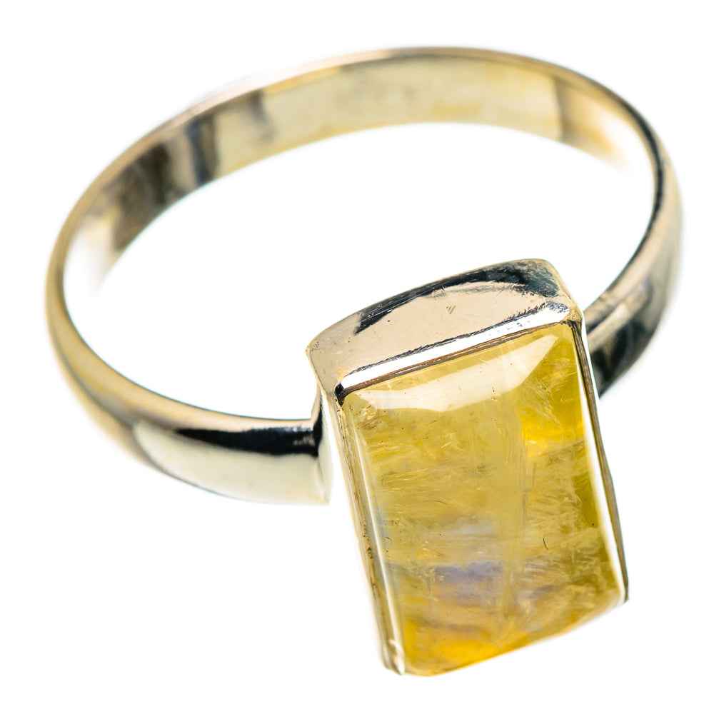 Yellow Moonstone Rings handcrafted by Anasilvercos - RING84623
