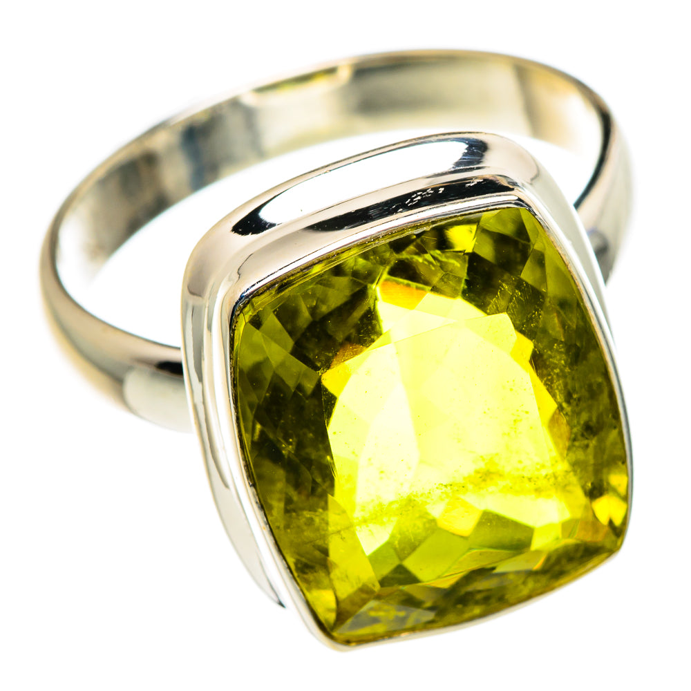 Olive Quartz Rings handcrafted by Anasilvercos - RING84624