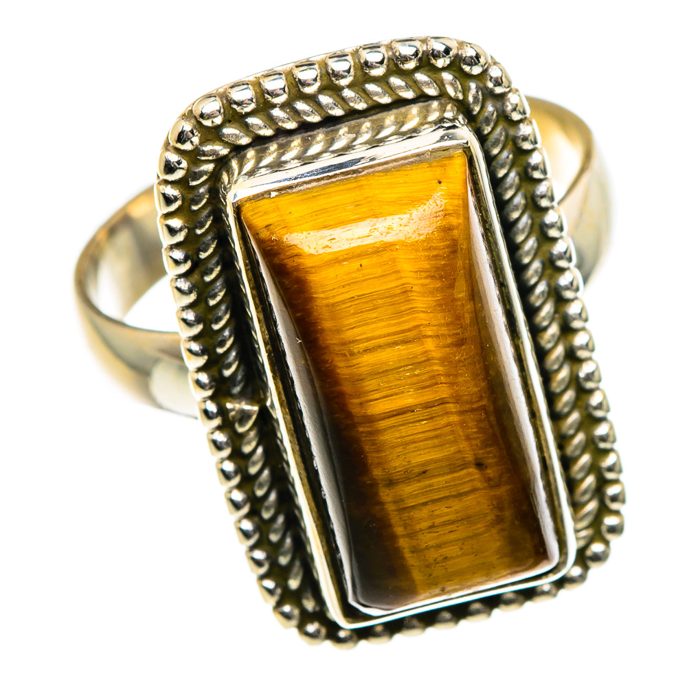 Tiger Eye Rings handcrafted by Anasilvercos - RING84637