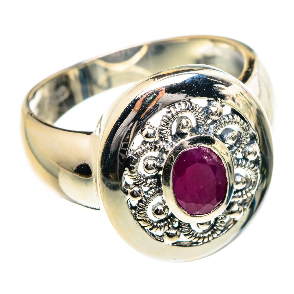 Ruby Zoisite Rings handcrafted by Anasilvercos - RING84645