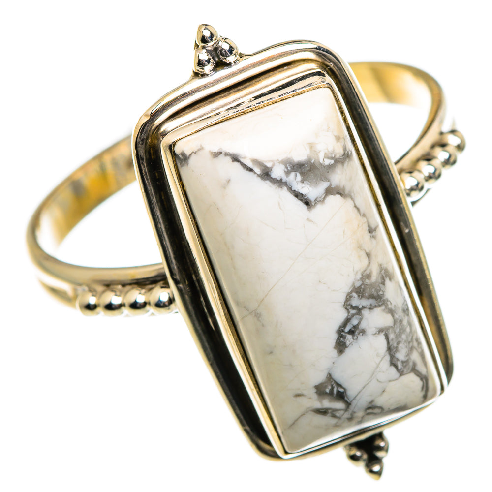 Howlite Rings handcrafted by Anasilvercos - RING84654