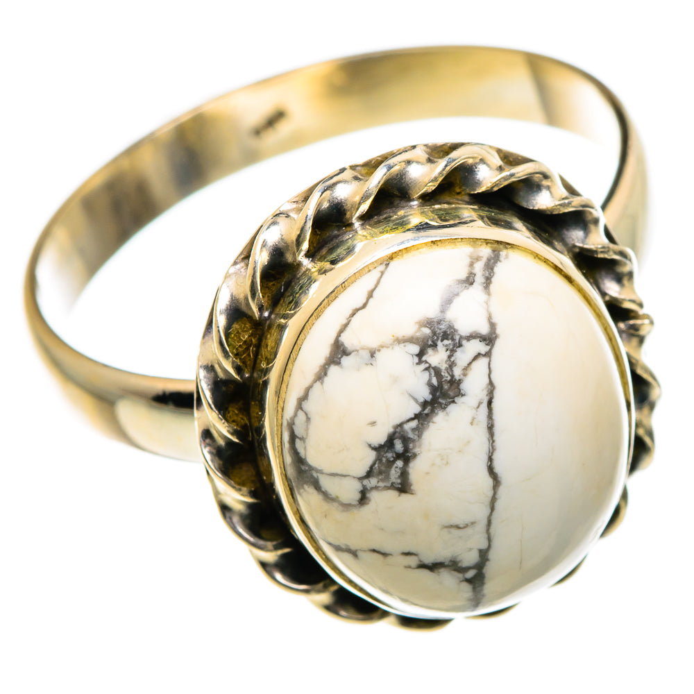 Howlite Rings handcrafted by Anasilvercos - RING84657