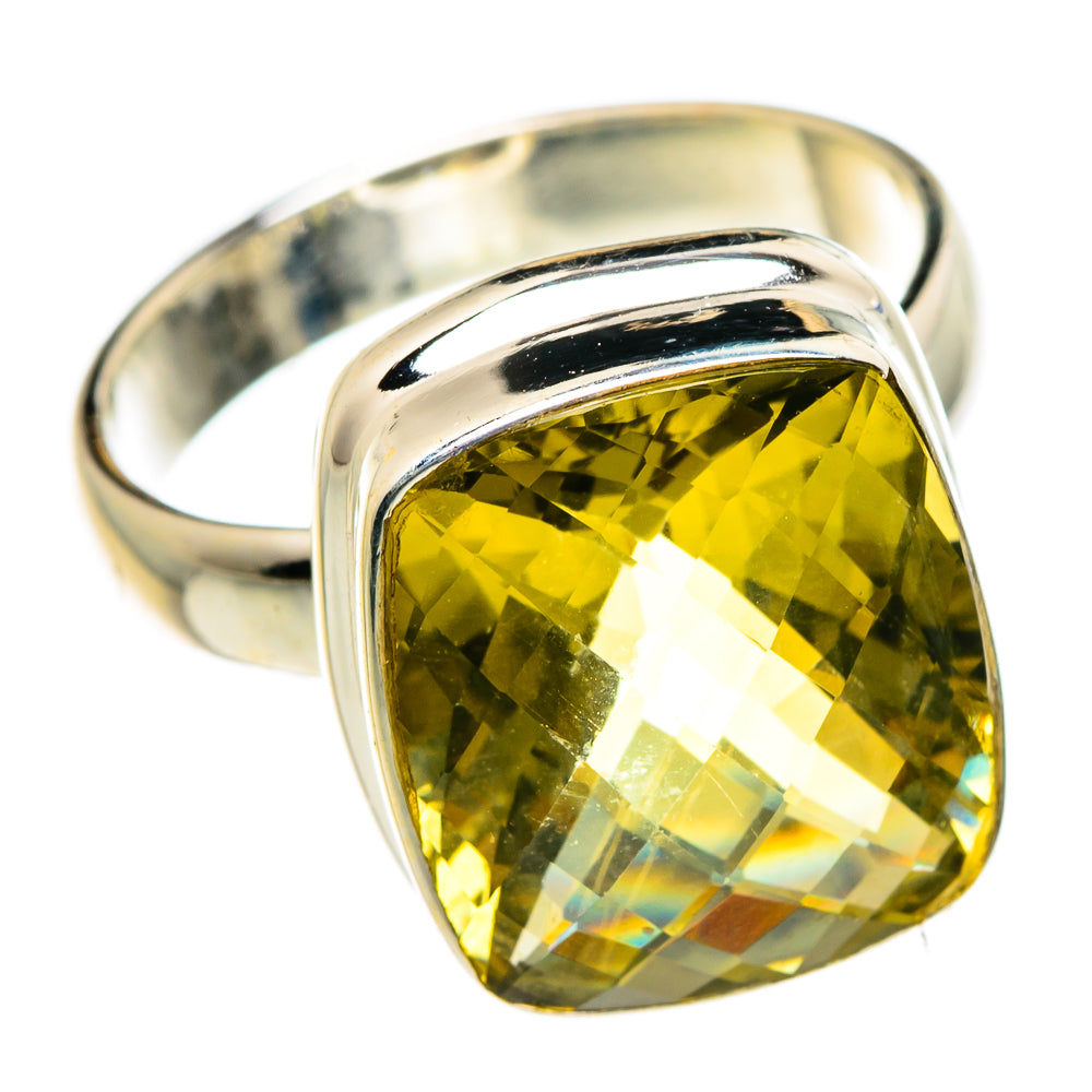 Lemon Quartz Rings handcrafted by Anasilvercos - RING84659