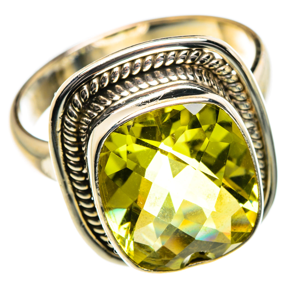 Lemon Quartz Rings handcrafted by Anasilvercos - RING84660