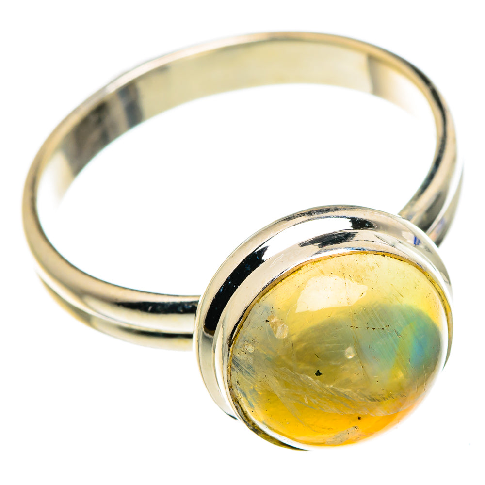 Yellow Moonstone Rings handcrafted by Anasilvercos - RING84661
