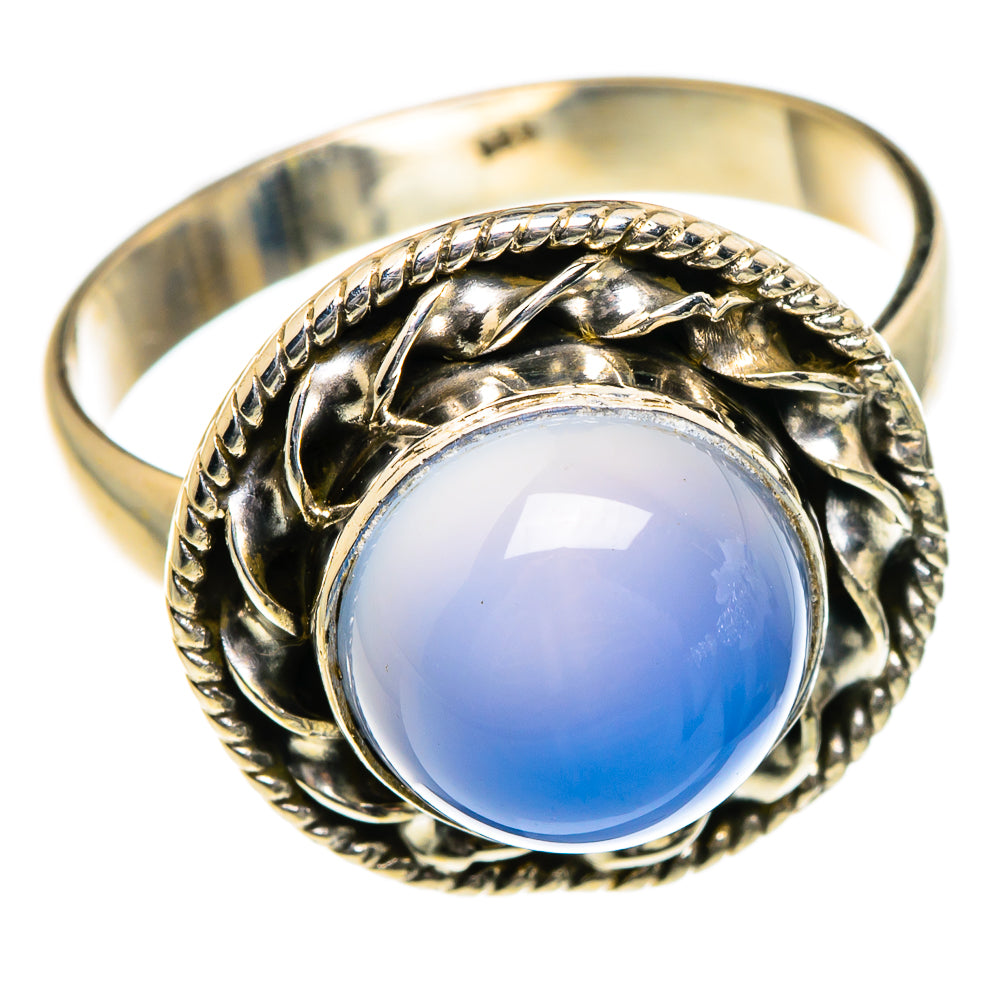 Aqua Chalcedony Rings handcrafted by Anasilvercos - RING84662