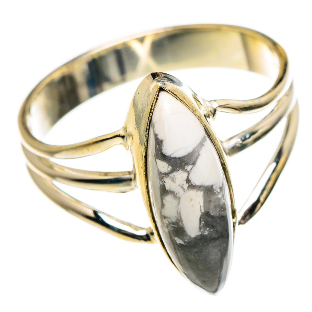 Howlite Rings handcrafted by Anasilvercos - RING84692