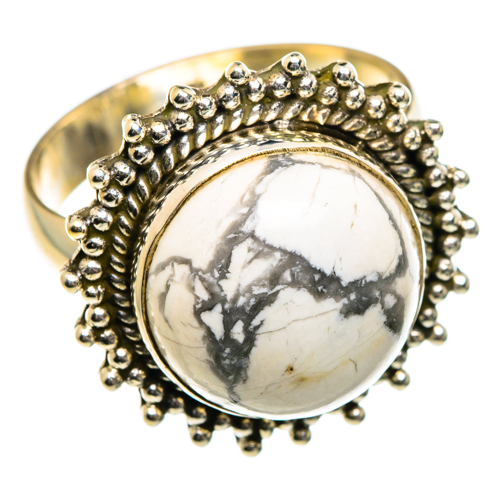 Howlite Rings handcrafted by Anasilvercos - RING84695