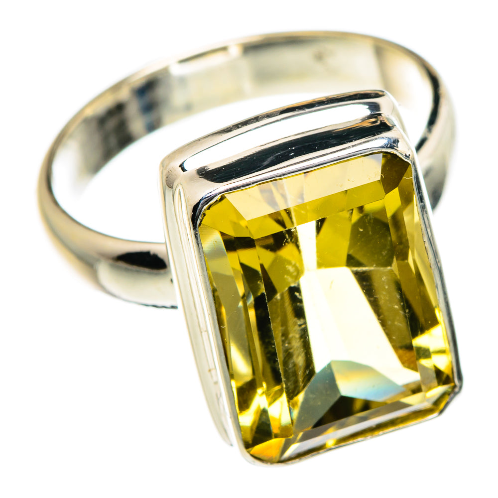 Lemon Quartz Rings handcrafted by Anasilvercos - RING84697