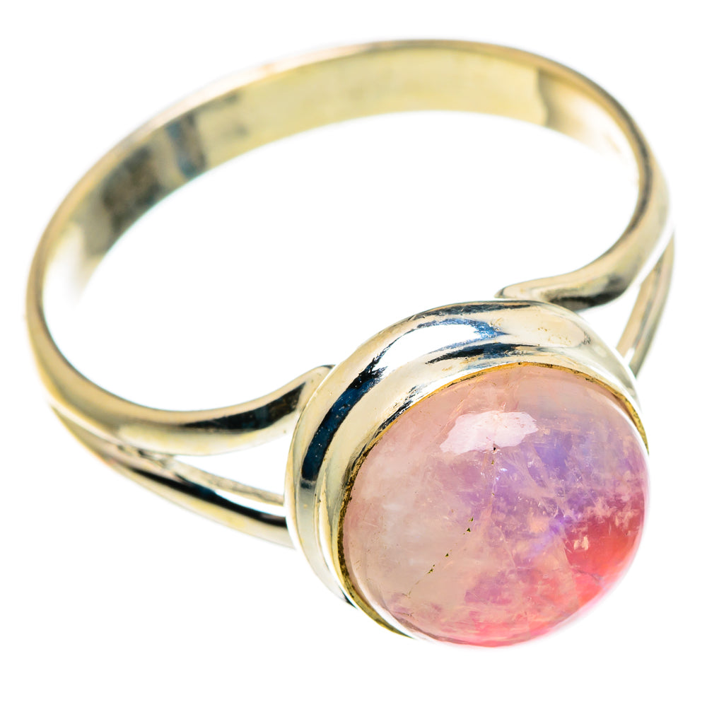 Pink Moonstone Rings handcrafted by Anasilvercos - RING84717