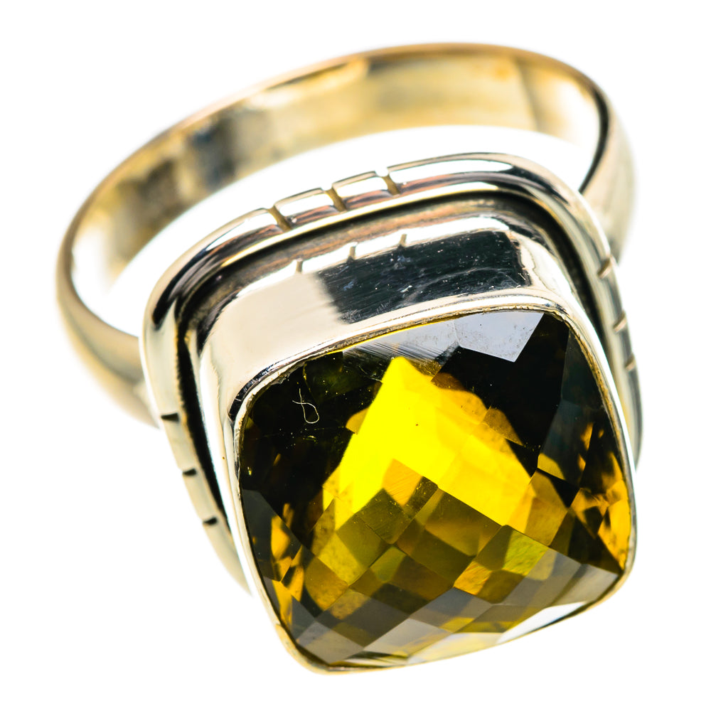 Olive Quartz Rings handcrafted by Anasilvercos - RING84725