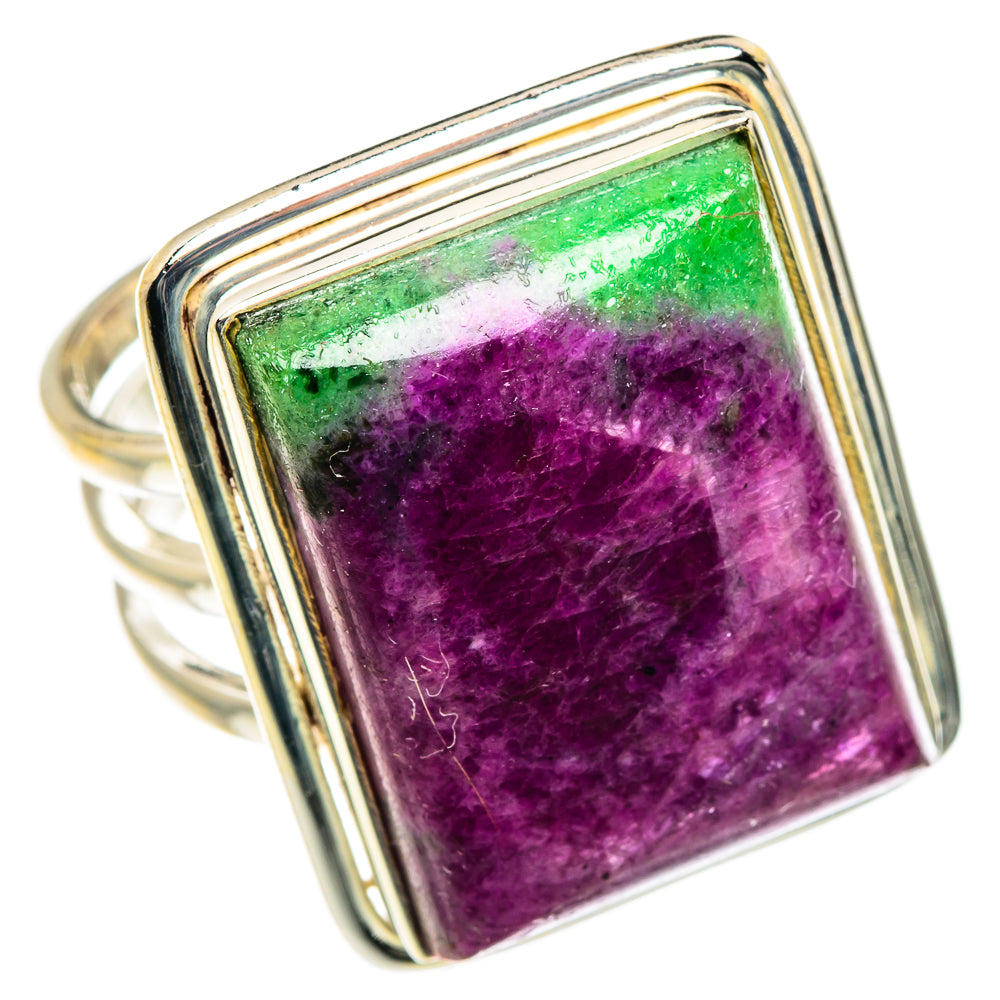 Ruby Zoisite Rings handcrafted by Anasilvercos - RING84740