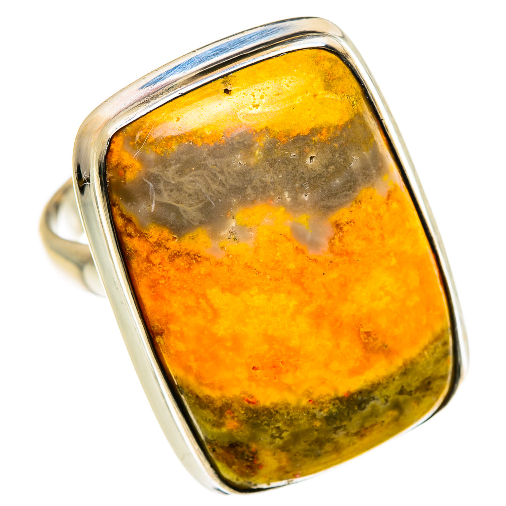 Bumble Bee Jasper Rings handcrafted by Anasilvercos - RING84744