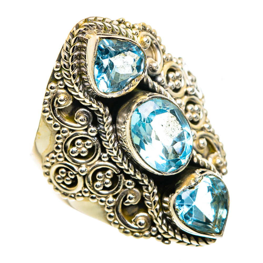 Blue Topaz Rings handcrafted by Anasilvercos - RING84747