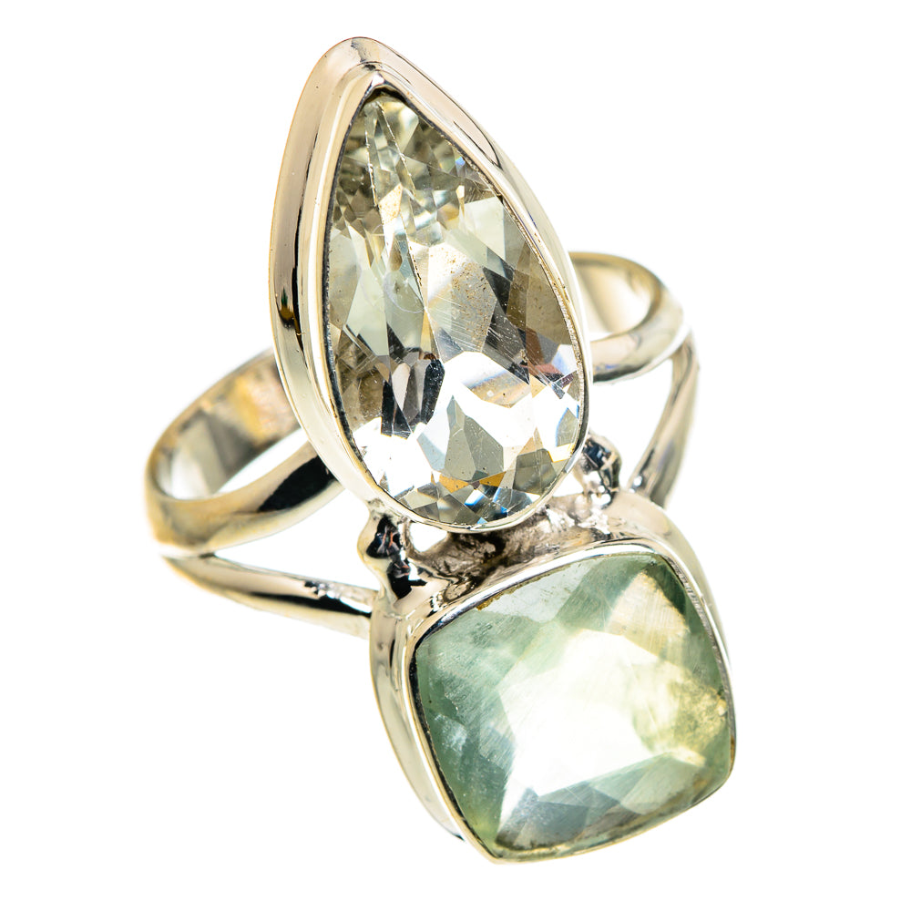 Prehnite, Green Amethyst Rings handcrafted by Anasilvercos - RING84754