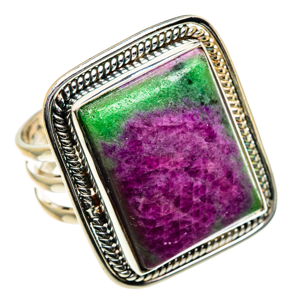 Ruby Zoisite Rings handcrafted by Anasilvercos - RING84765