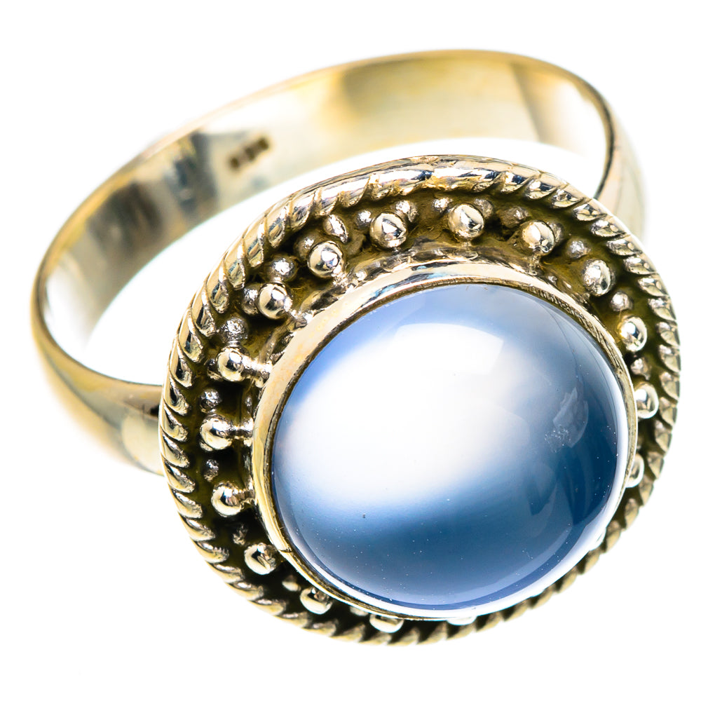 Aqua Chalcedony Rings handcrafted by Anasilvercos - RING84782