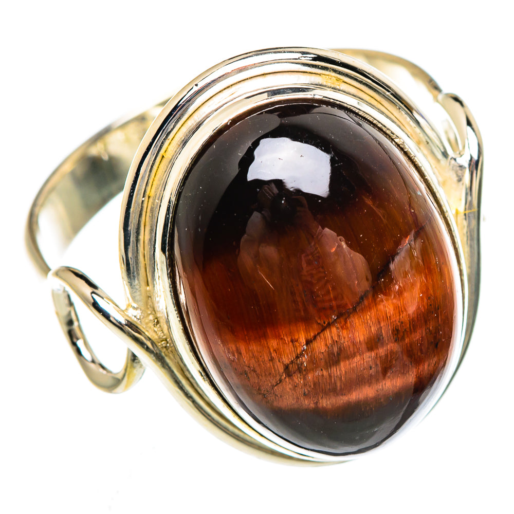 Red Tiger Eye Rings handcrafted by Anasilvercos - RING84794