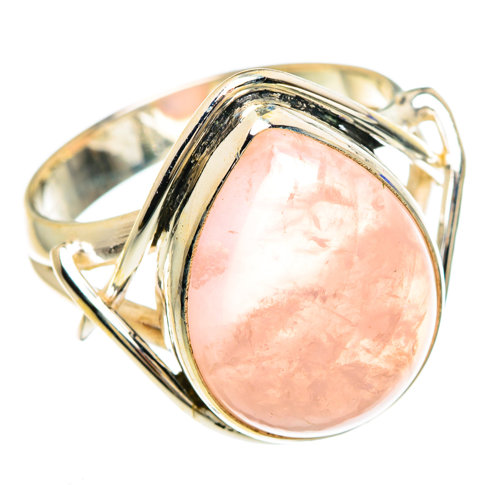 Rose Quartz Rings handcrafted by Anasilvercos - RING84805