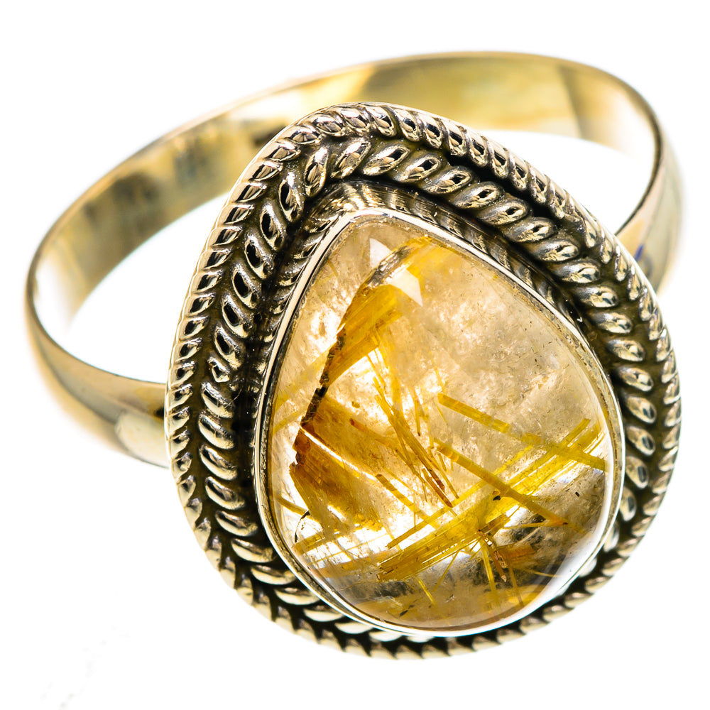 Rutilated Quartz Rings handcrafted by Anasilvercos - RING84813