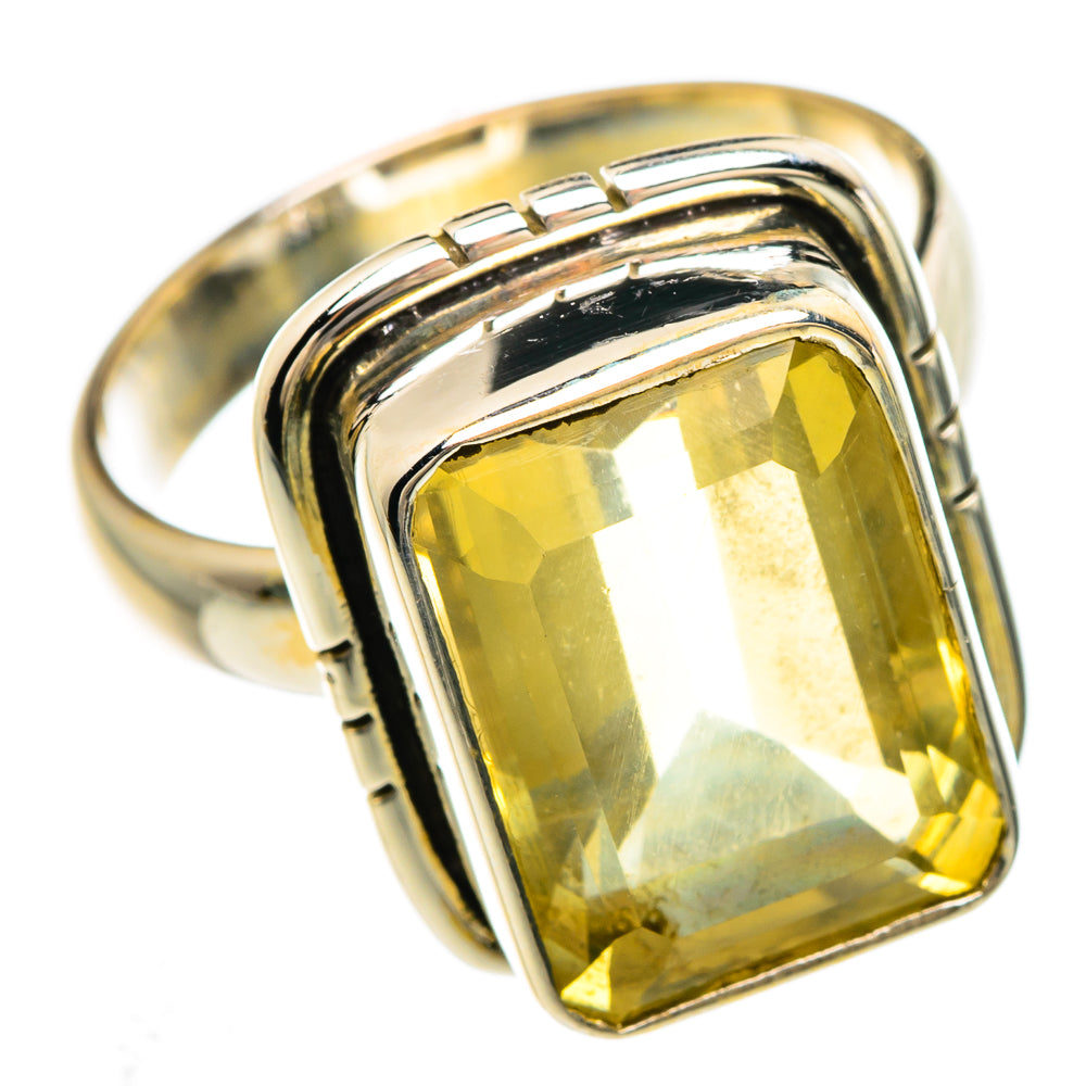 Lemon Quartz Rings handcrafted by Anasilvercos - RING84826