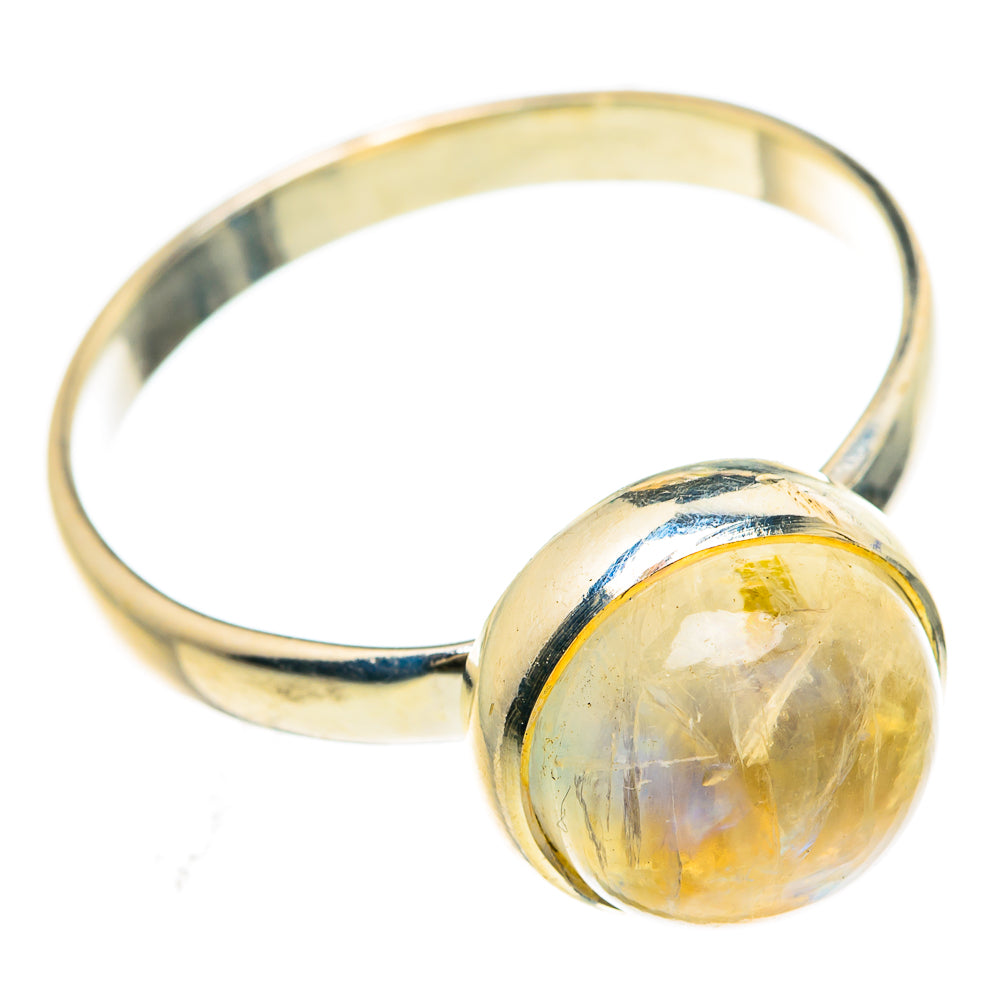Yellow Moonstone Rings handcrafted by Anasilvercos - RING84828