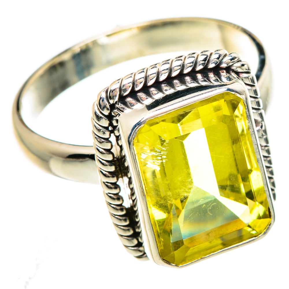 Lemon Quartz Rings handcrafted by Anasilvercos - RING84829