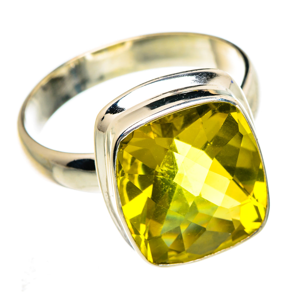 Lemon Quartz Rings handcrafted by Anasilvercos - RING84831