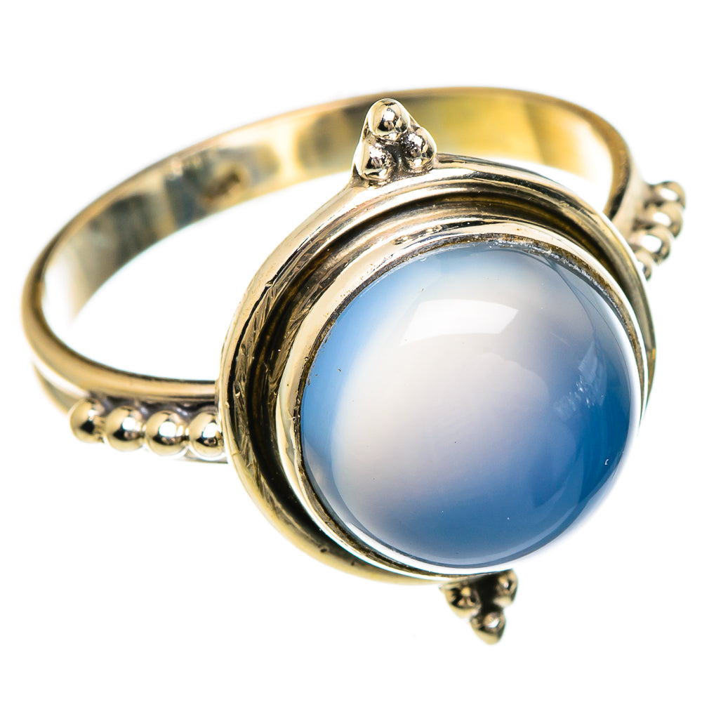 Aqua Chalcedony Rings handcrafted by Anasilvercos - RING84840