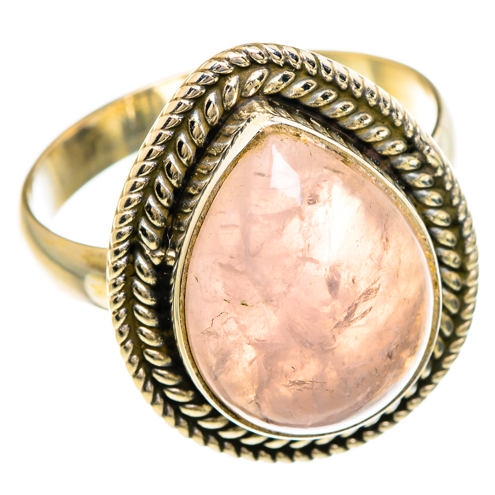 Rose Quartz Rings handcrafted by Anasilvercos - RING84858