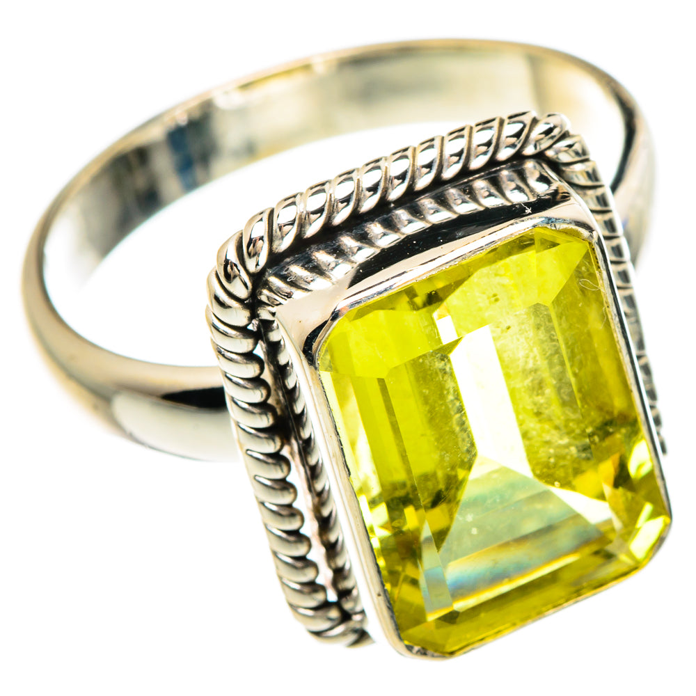 Lemon Quartz Rings handcrafted by Anasilvercos - RING84874