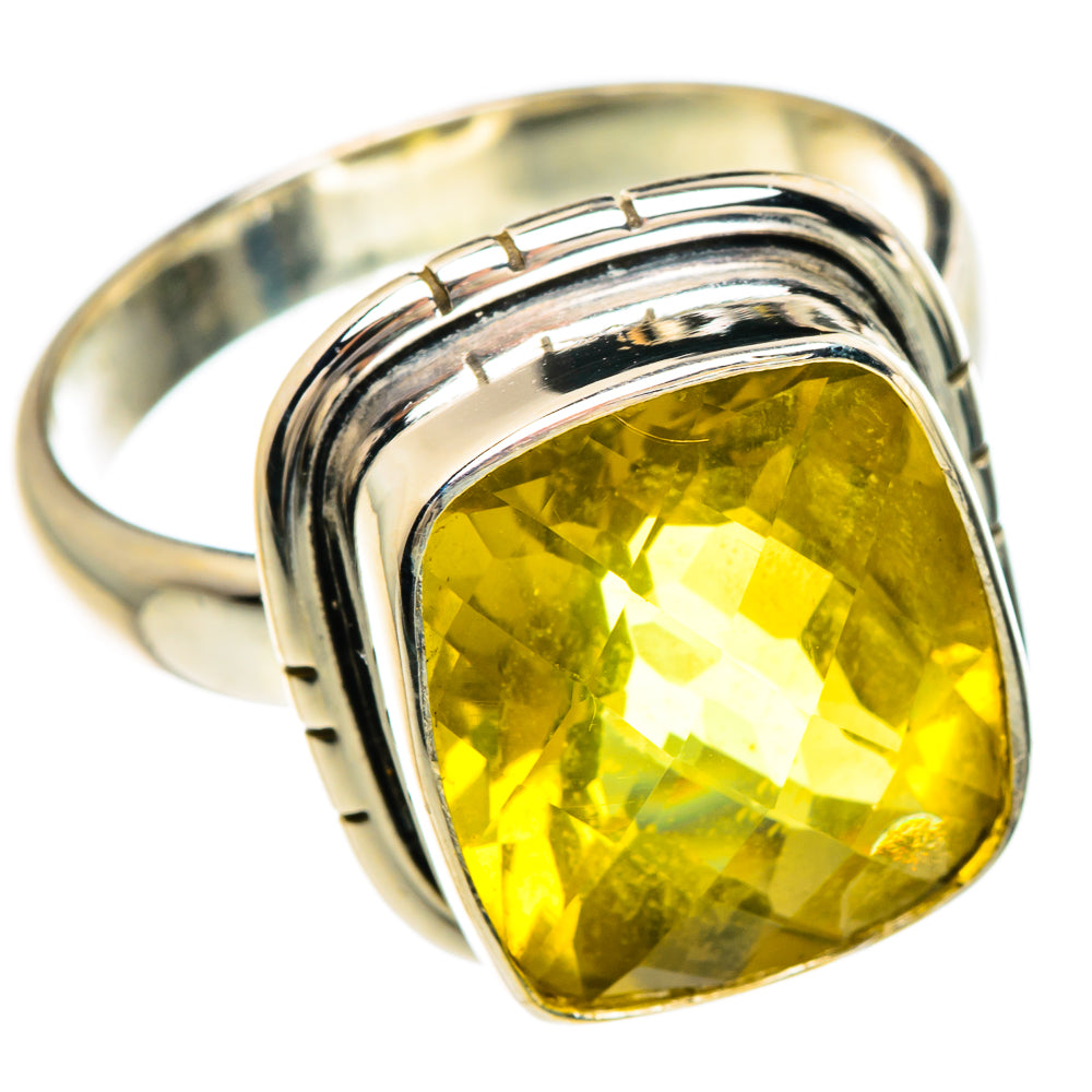 Lemon Quartz Rings handcrafted by Anasilvercos - RING84875