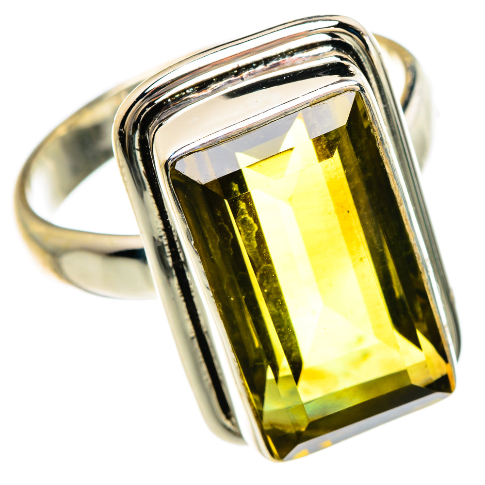 Olive Quartz Rings handcrafted by Anasilvercos - RING84876
