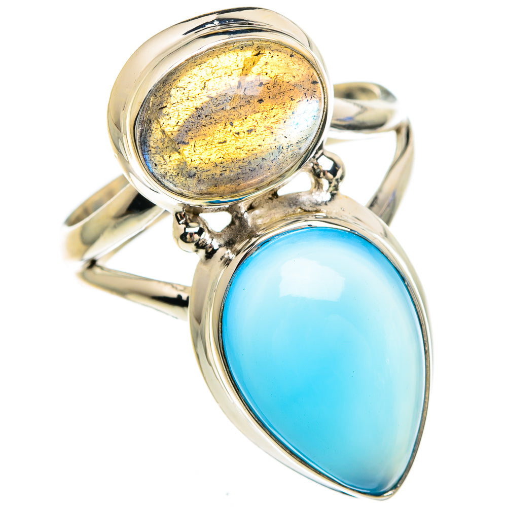 Chalcedony, Labradorite Rings handcrafted by Anasilvercos - RING84879