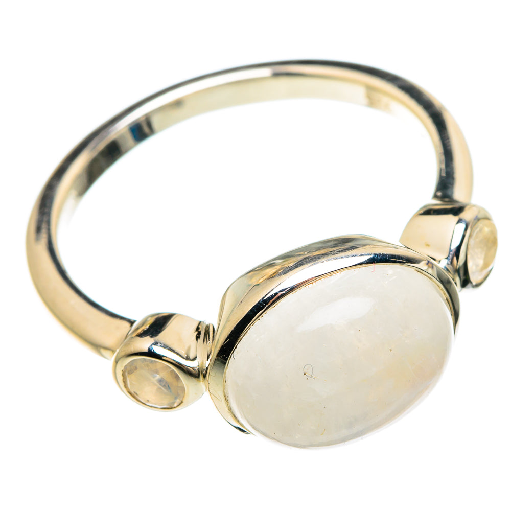 Rainbow Moonstone Rings handcrafted by Anasilvercos - RING84917