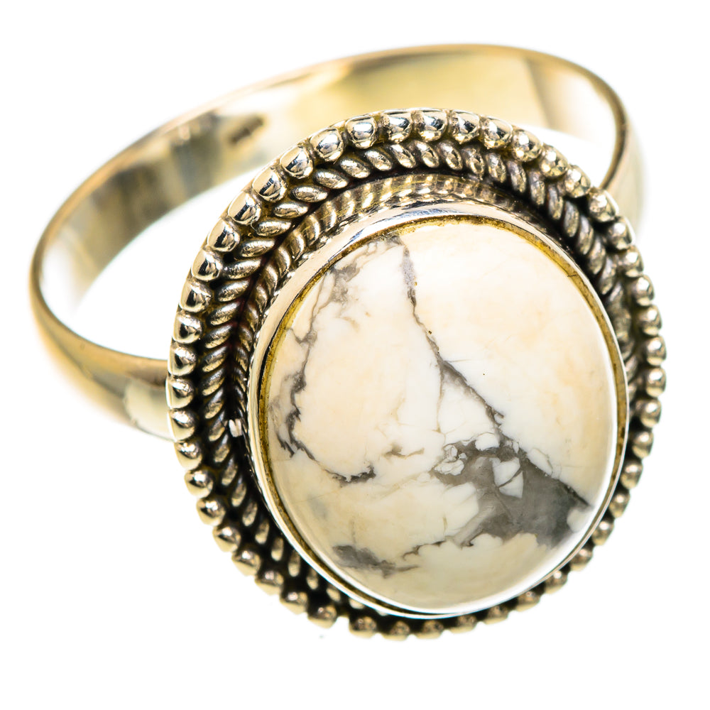 Howlite Rings handcrafted by Anasilvercos - RING84918