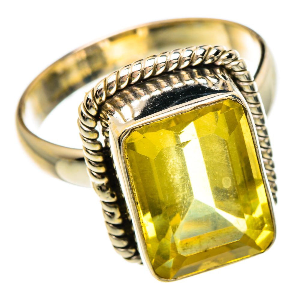 Lemon Quartz Rings handcrafted by Anasilvercos - RING84923