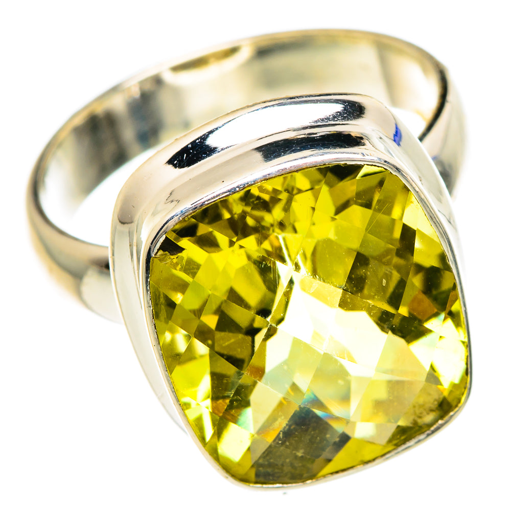 Lemon Quartz Rings handcrafted by Anasilvercos - RING84924