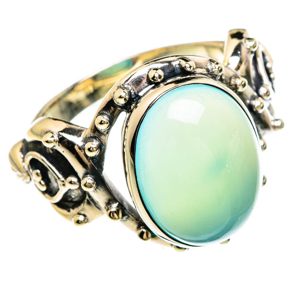Aqua Chalcedony Rings handcrafted by Anasilvercos - RING84925