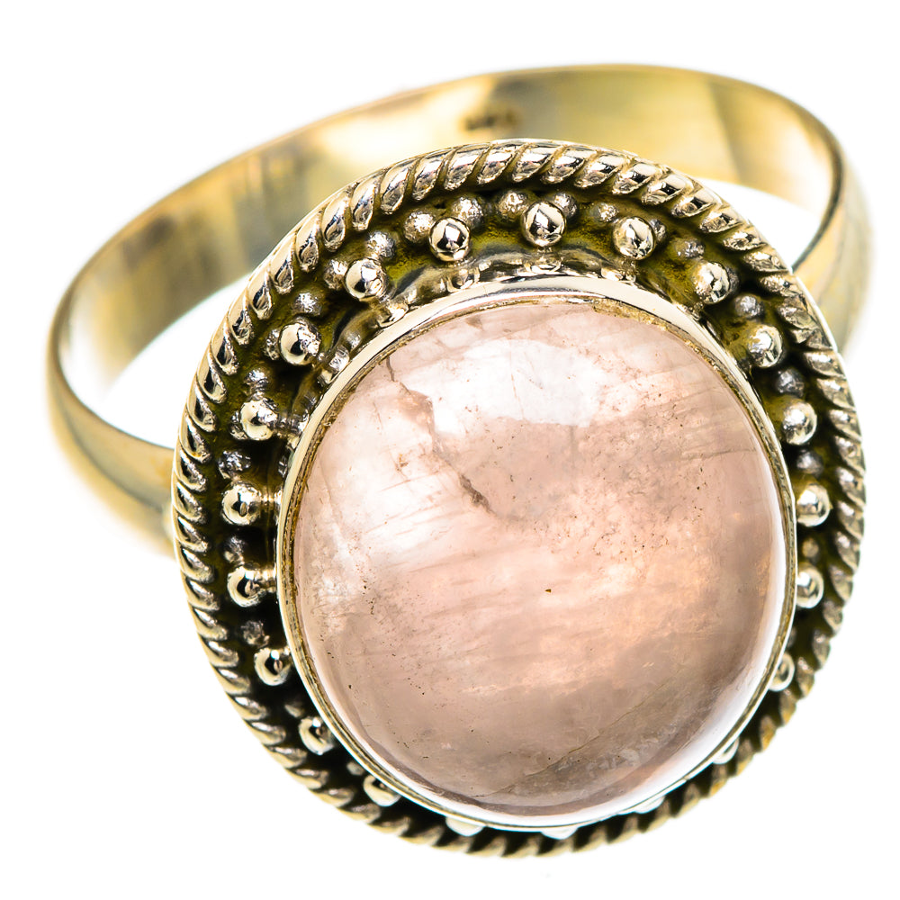 Rose Quartz Rings handcrafted by Anasilvercos - RING84949
