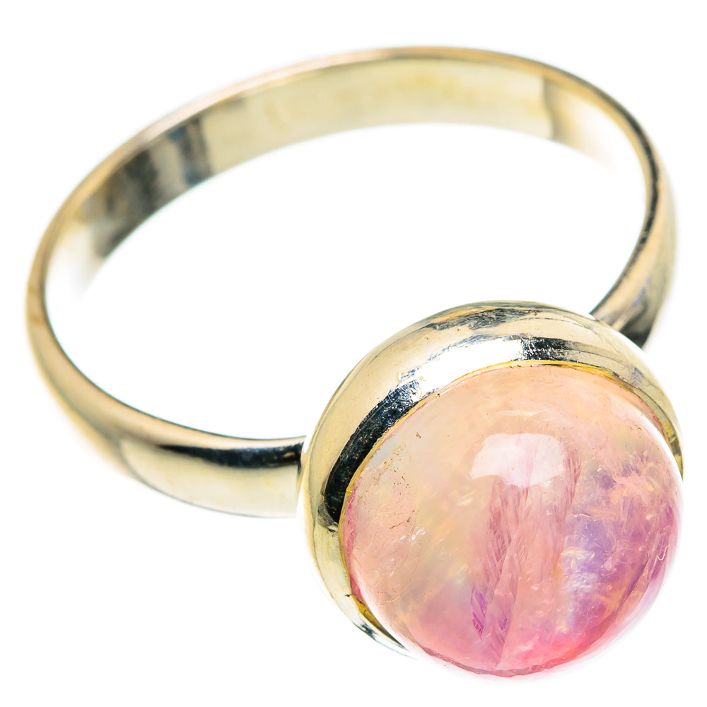 Pink Moonstone Rings handcrafted by Anasilvercos - RING84952