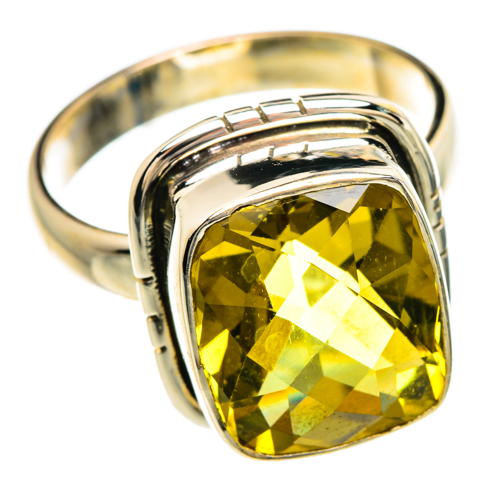 Lemon Quartz Rings handcrafted by Anasilvercos - RING84966