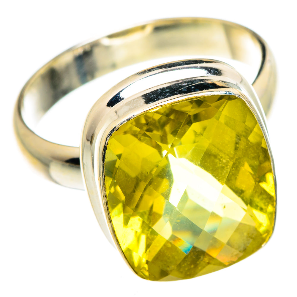 Lemon Quartz Rings handcrafted by Anasilvercos - RING84968