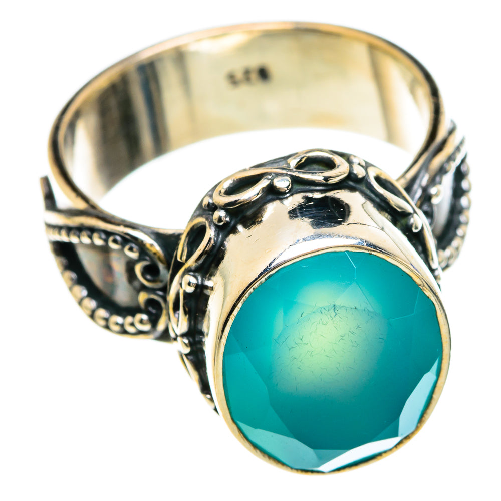 Aqua Chalcedony Rings handcrafted by Anasilvercos - RING84975