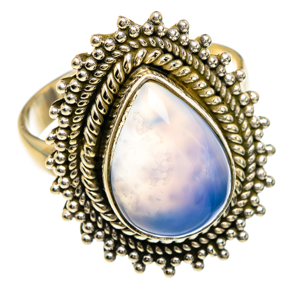 Aqua Chalcedony Rings handcrafted by Anasilvercos - RING84978