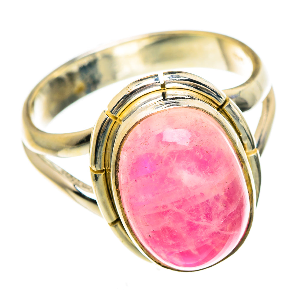 Pink Moonstone Rings handcrafted by Anasilvercos - RING84995