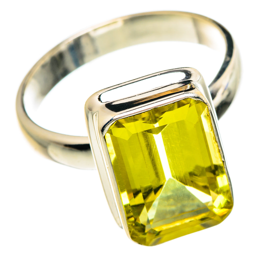 Lemon Quartz Rings handcrafted by Anasilvercos - RING85013